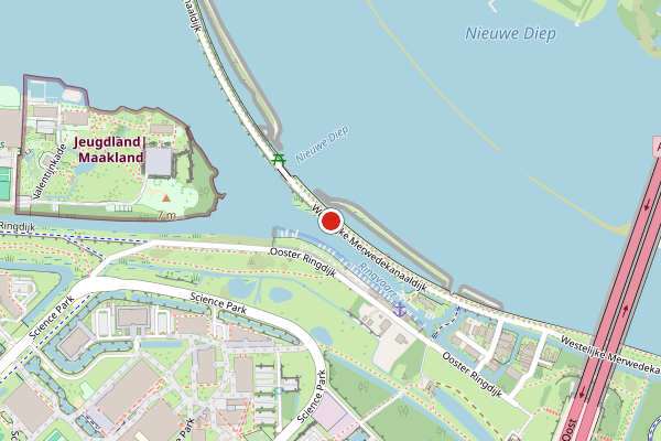 Brandweer-melding op Westelijke Merwedekanaaldijk, Amsterdam op 16 juli, kaart-overzicht