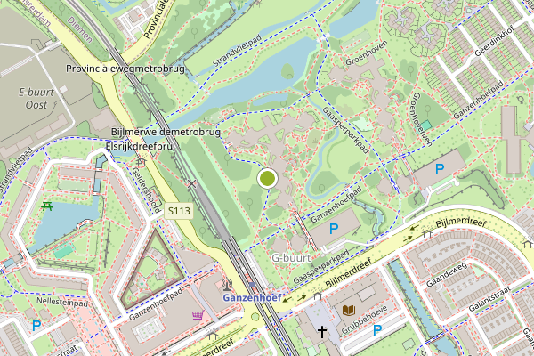 Ambulance-melding op Gouden Leeuw, Amsterdam op 16 juli, kaart-overzicht