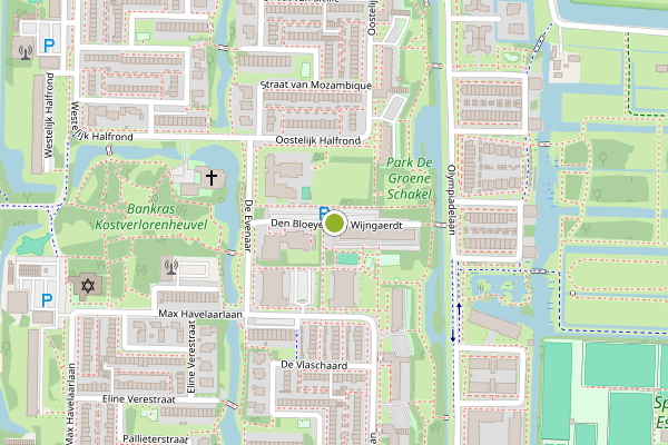 Ambulance-melding op Den Bloeyenden Wijngaerdt, Amstelveen op 9 mei, kaart-overzicht