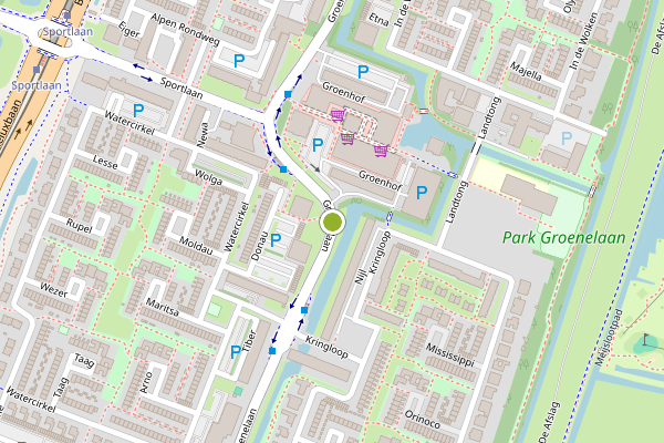 Ambulance-melding op Groenelaan, Amstelveen op 9 mei, kaart-overzicht