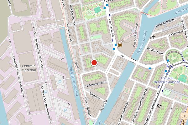 Brandweer-melding op De Kempenaerstraat, Amsterdam op 17 juli, kaart-overzicht
