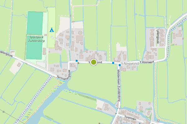 Ambulance-melding op 't Nopeind, Amsterdam op 17 juli, kaart-overzicht