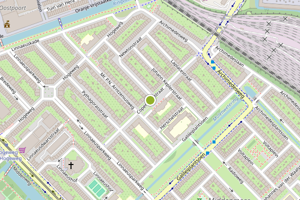 Ambulance-melding op Copernicusstraat, Amsterdam op 17 juli, kaart-overzicht