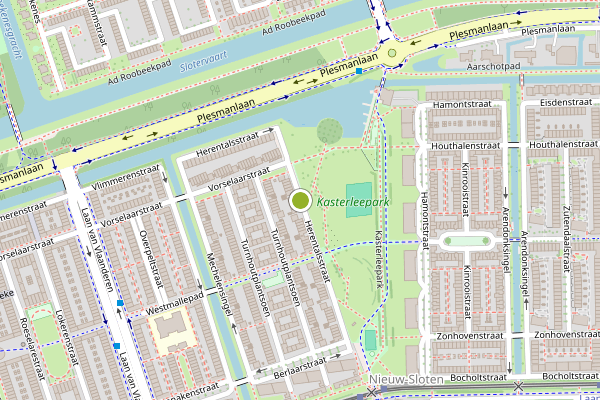 Ambulance-melding op Herentalsstraat, Amsterdam op 17 juli, kaart-overzicht