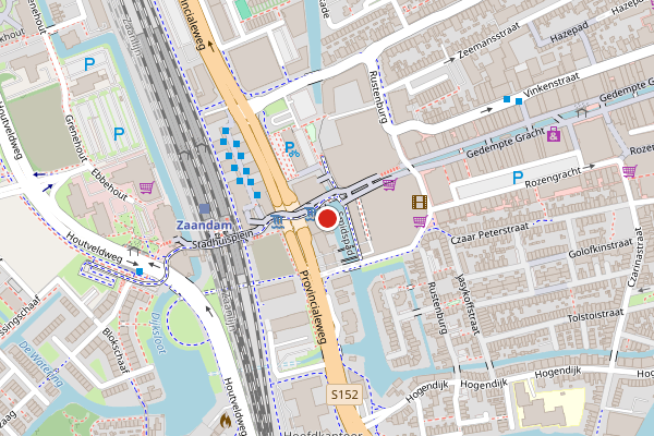 Brandweer-melding op Aan de Vaart, Zaandam op 16 juli, kaart-overzicht