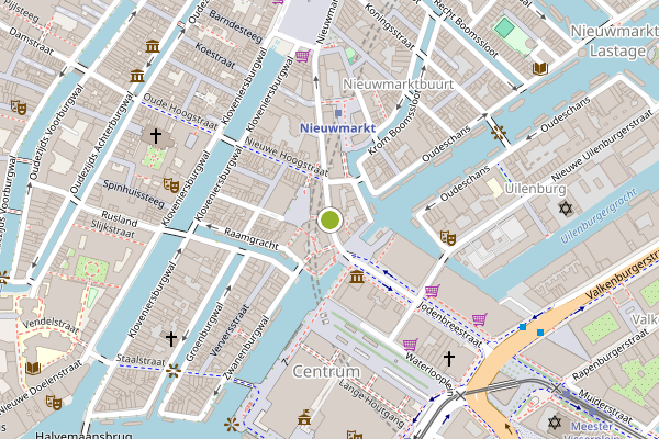 Ambulance-melding op Sint Antoniesbreestraat, Amsterdam op 17 juli, kaart-overzicht