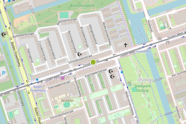 Ambulance-melding op Tussen Meer, Amsterdam op 17 juli, kaart-overzicht