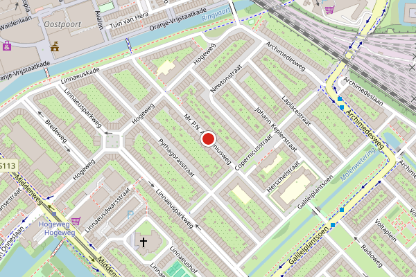 Brandweer-melding op Mr. P.N. Arntzeniusweg, Amsterdam op 17 juli, kaart-overzicht