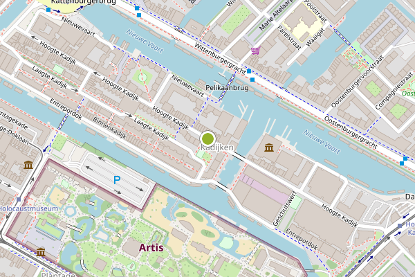 Ambulance-melding op Hoogte Kadijk, Amsterdam op 17 juli, kaart-overzicht