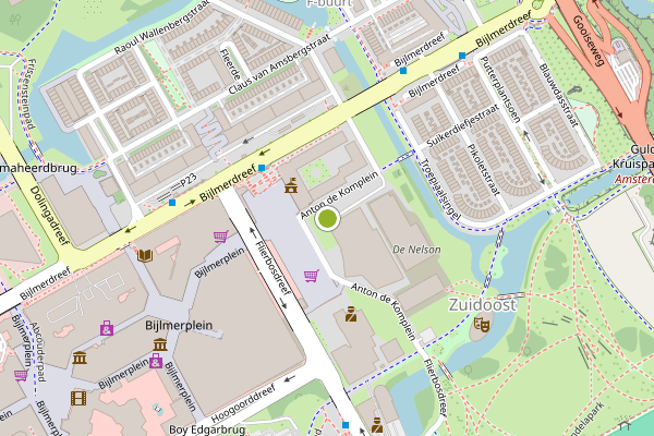 Ambulance-melding op Anton de Komplein, Amsterdam op 17 juli, kaart-overzicht