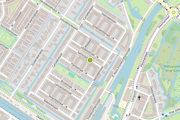 Ambulance-melding op Mikonospad, Amsterdam op 9 mei, kaart-overzicht
