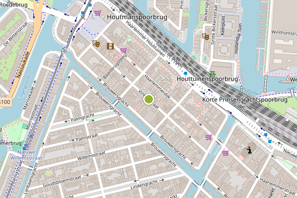 Ambulance-melding op Vinkenstraat, Amsterdam op 9 mei, kaart-overzicht