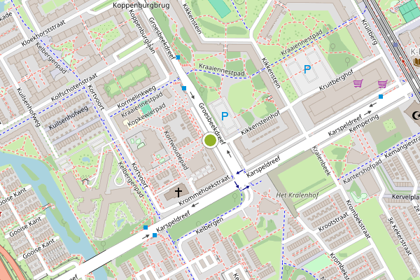 Ambulance-melding op Krommehoekstraat, Amsterdam op 17 juli, kaart-overzicht