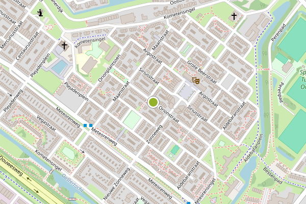 Ambulance-melding op Orionstraat, Amsterdam op 17 juli, kaart-overzicht