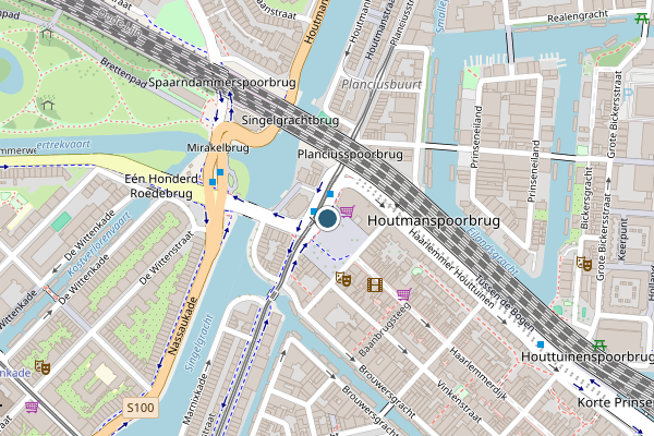 Politie-melding op Haarlemmerplein, Amsterdam op 18 juli, kaart-overzicht