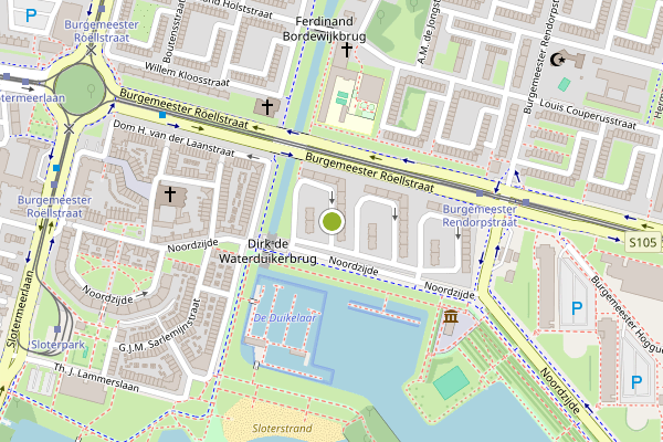 Ambulance-melding op Jan Cupidohof, Amsterdam op 18 juli, kaart-overzicht