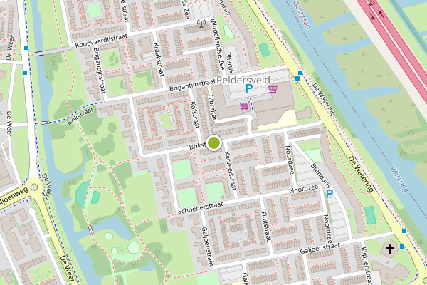 Ambulance-melding op Brikstraat, Zaandam op 18 juli, kaart-overzicht