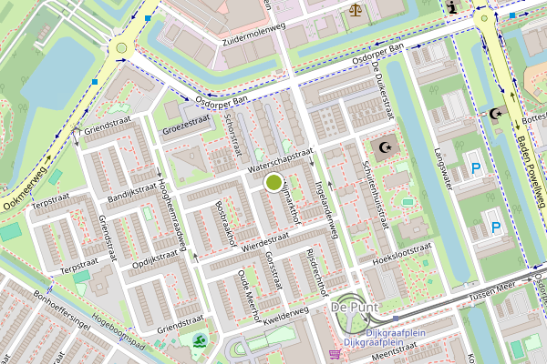 Ambulance-melding op Wijmarkthof, Amsterdam op 18 juli, kaart-overzicht
