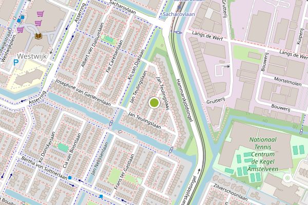 Ambulance-melding op Jan Teulingslaan, Amstelveen op 18 juli, kaart-overzicht
