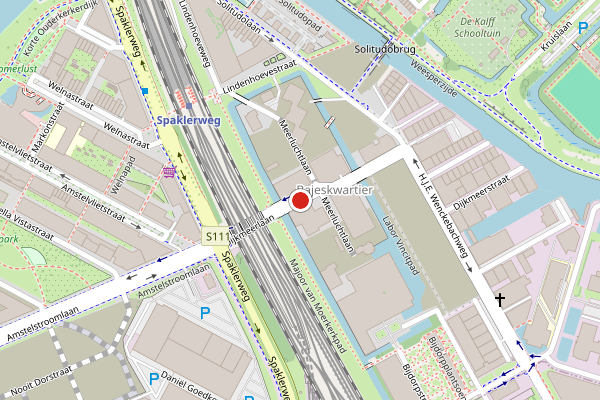Brandweer-melding op Dijkmeerlaan, Amsterdam op 18 juli, kaart-overzicht