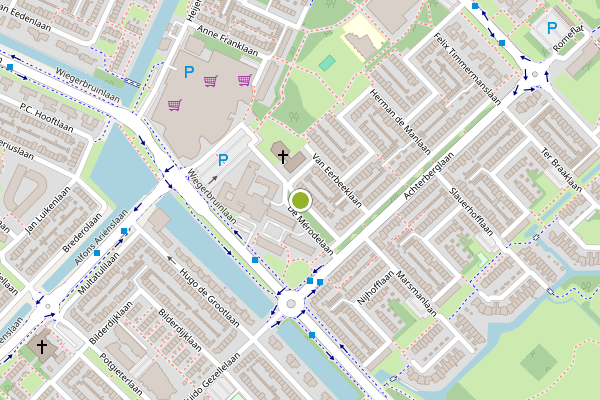 Ambulance-melding op De Merodelaan, Uithoorn op 18 juli, kaart-overzicht
