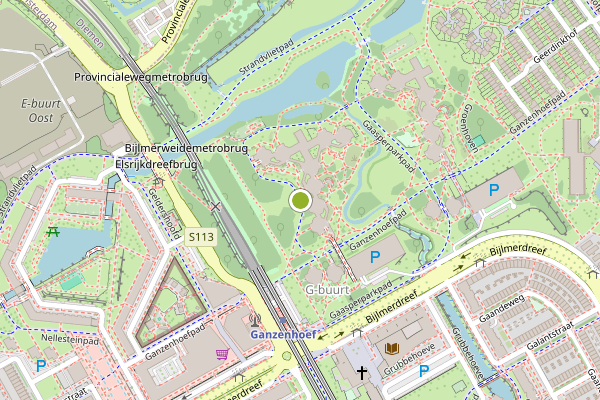 Ambulance-melding op Gouden Leeuw, Amsterdam op 18 juli, kaart-overzicht