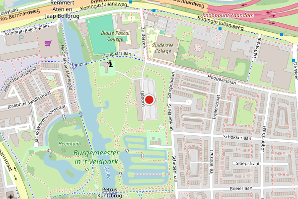 Brandweer-melding op IJdoorn, Zaandam op 18 juli, kaart-overzicht