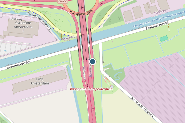 Politie-melding op Kp Rottepolderplein, Zwanenburg op 2 juli, kaart-overzicht