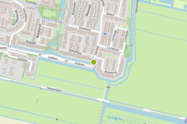 Ambulance-melding op Valreep, Amstelveen op 10 mei, kaart-overzicht