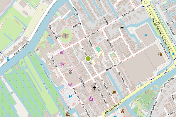 Ambulance-melding op Schoolstraat, Aalsmeer op 10 mei, kaart-overzicht