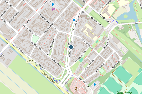 Politie-melding op Pa Verkuijllaan, Badhoevedorp op 18 juli, kaart-overzicht