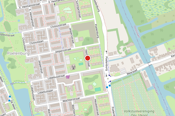 Brandweer-melding op Heinsiusstraat, Zaandam op 10 mei, kaart-overzicht