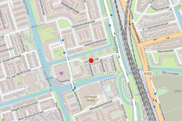 Brandweer-melding op Langeweide, Zaandam op 10 mei, kaart-overzicht