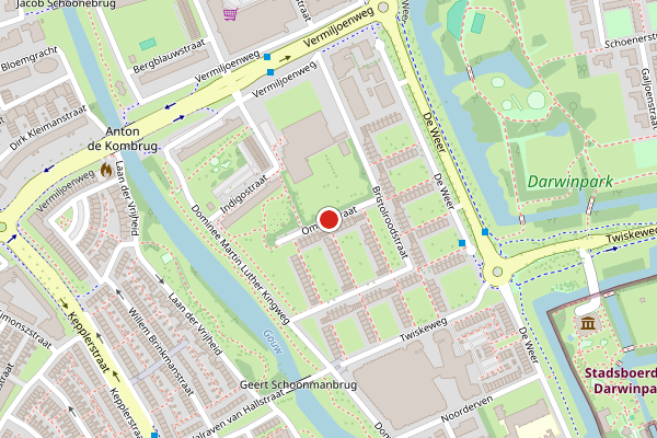 Brandweer-melding op Omberstraat, Zaandam op 10 mei, kaart-overzicht