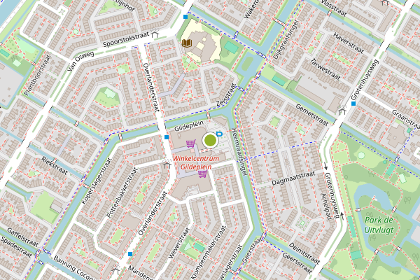 Ambulance-melding op Gildeplein, Purmerend op 18 juli, kaart-overzicht