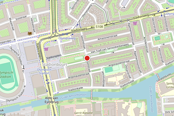 Brandweer-melding op Jasonstraat, Amsterdam op 18 juli, kaart-overzicht
