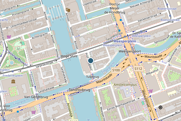 Politie-melding op Prof. Tulpplein, Amsterdam op 18 juli, kaart-overzicht