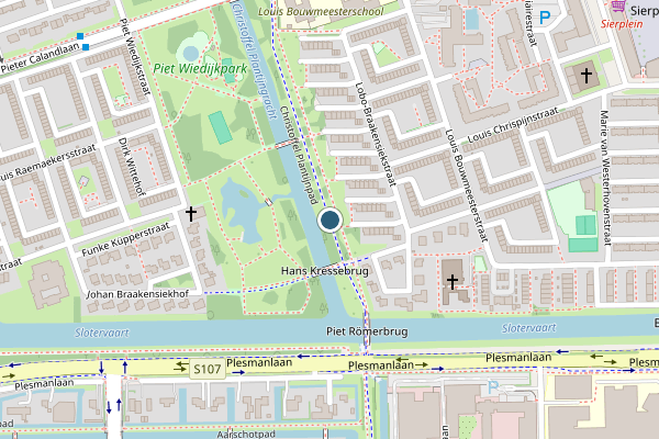 Politie-melding op Christoffel Plantijnpad, Amsterdam op 19 juli, kaart-overzicht
