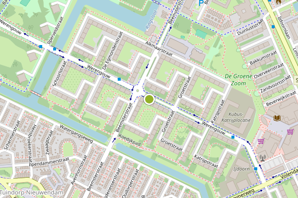 Ambulance-melding op Werengouw, Amsterdam op 19 juli, kaart-overzicht