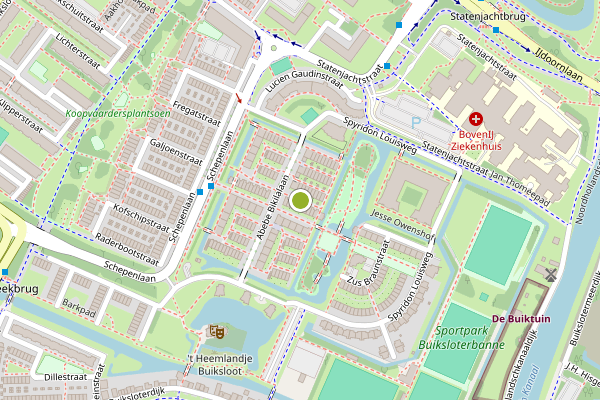 Ambulance-melding op George Ortonpad, Amsterdam op 19 juli, kaart-overzicht