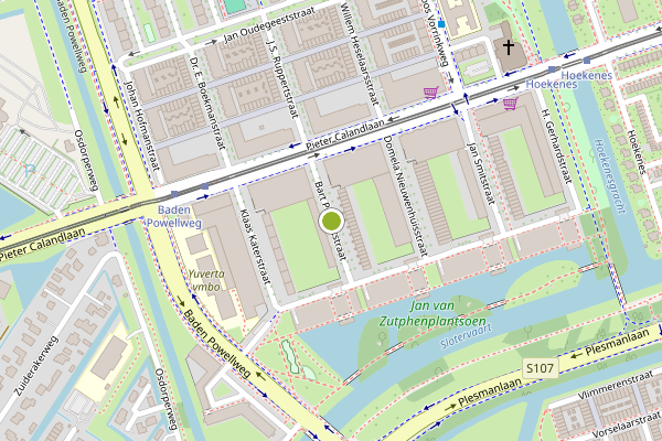 Ambulance-melding op Bart Poesiatstraat, Amsterdam op 10 mei, kaart-overzicht
