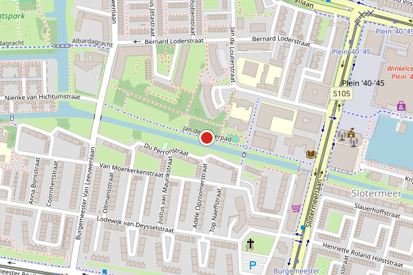 Brandweer-melding op Jan de Louterpad, Amsterdam op 10 mei, kaart-overzicht