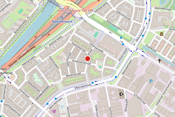Brandweer-melding op Kievitstraat, Amsterdam op 19 juli, kaart-overzicht