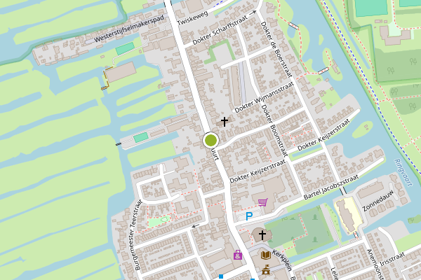 Ambulance-melding op Kerkbuurt, Oostzaan op 19 juli, kaart-overzicht