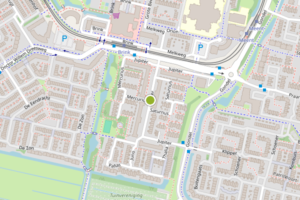 Ambulance-melding op Jupiter, Amstelveen op 19 juli, kaart-overzicht