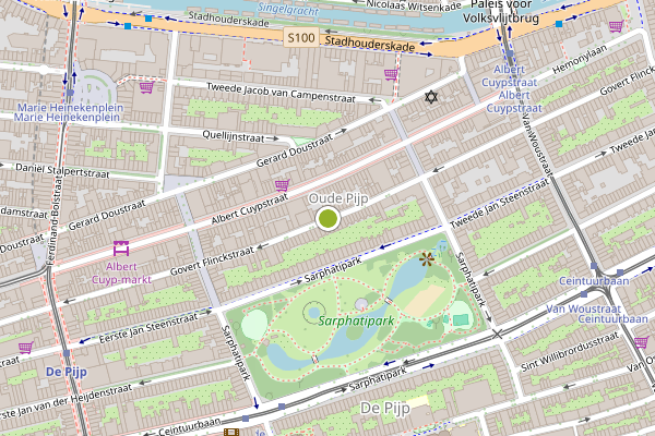 Ambulance-melding op Govert Flinckstraat, Amsterdam op 19 juli, kaart-overzicht