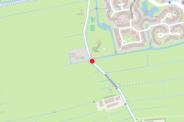 Brandweer-melding op Aetsveldseweg, Weesp op 19 juli, kaart-overzicht