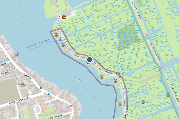 Politie-melding op Kalverringdijk, Zaandam op 19 juli, kaart-overzicht