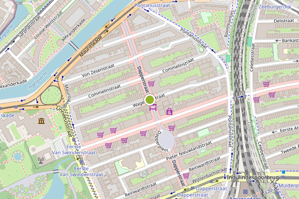 Ambulance-melding op Wagenaarstraat, Amsterdam op 19 juli, kaart-overzicht
