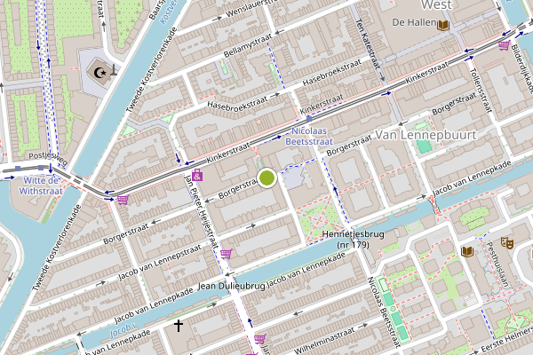 Ambulance-melding op Borgerstraat, Amsterdam op 19 juli, kaart-overzicht